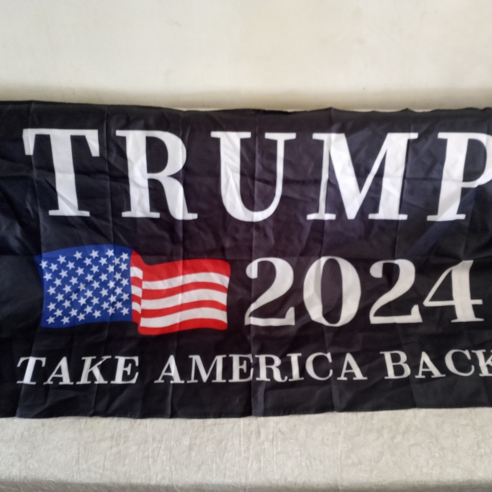 3 Ft x 5 Ft Donald Trump 2024 Take America Back Black Flag
